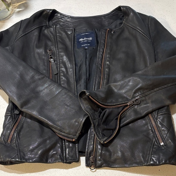 Madewell Jackets & Blazers - Madewell Black Moto Leather Jacket